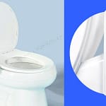 TUSHY bidet attachment installed on a toilet with a control panel for water pressure adjustment.