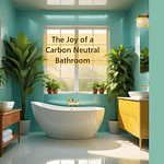 A bright bathroom featuring a white freestanding bathtub, green walls, and indoor plants.
