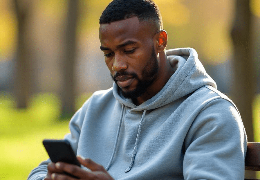 Guy Swiping on Dating sites