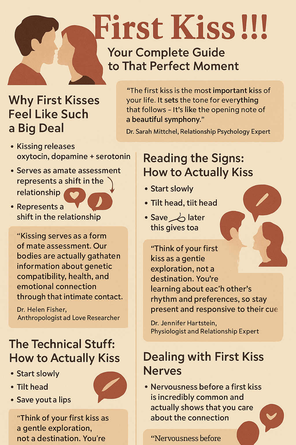 First Kiss Infographic Guide Dating Trap